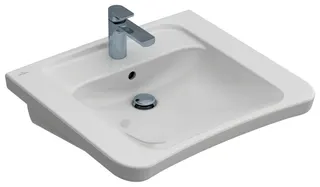 Villeroy & Boch Waschbecken ViCare 650x550mm Rechteck 1HL. mit Überlauf Weiß Alpin – Bild 2
