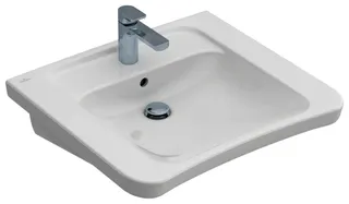 Villeroy & Boch Waschbecken ViCare 650x550mm Rechteck 1HL. mit Überlauf Weiß Alpin CeramicPlus – Bild 2