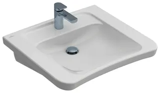 Villeroy & Boch Waschbecken ViCare 650x550mm Rechteck 1HL. ohne Überlauf Weiß Alpin – Bild 2