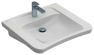 Villeroy & Boch Waschbecken ViCare 650x550mm Rechteck 1HL. o. Überlauf Weiß Alpin CeramicPlus – Bild 2