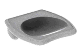 Geberit Vitalis Waschtisch, barrierefrei, 55x55cm ohne Hahnloch, ohne Überlauf, weiß