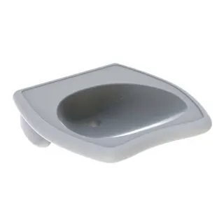 Geberit Vitalis Waschtisch, barrierefrei, 55x55cm ohne Hahnloch, ohne Überlauf, weiß – Bild 2