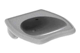 Geberit Vitalis Waschtisch, barrierefrei, 55x55cm ohne Hahnloch, mit Überlauf, weiß, KeraTect