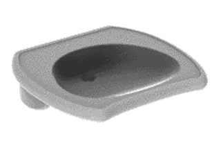 Geberit Vitalis Waschtisch, barrierefrei, 65x60cm ohne Hahnloch, ohne Überlauf, weiß