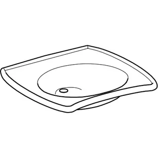 Geberit Vitalis Waschtisch, barrierefrei, 65x60cm ohne Hahnloch, ohne Überlauf, weiß – Bild 3