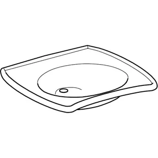 Geberit Vitalis Waschtisch, barrierefrei, 65x60cm ohne Hahnloch, ohne Überlauf, weiß, KeraTect – Bild 3
