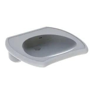 Geberit Vitalis Waschtisch, barrierefrei, 65x60cm ohne Hahnloch, mit Überlauf, weiß – Bild 2