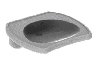 Geberit Vitalis Waschtisch, barrierefrei, 65x60cm ohne Hahnloch, mit Überlauf, weiß, KeraTect