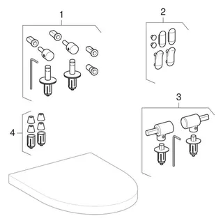 Geberit Flow WC-Sitz, weiß Scharniere verchromt mit Absenkautomatik – Bild 3