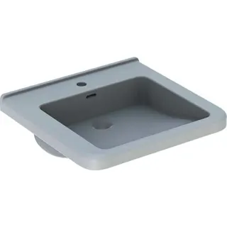Geberit Renova Comfort Square Waschtisch barrierefrei 55x52,5cm, mit Hahnloch, mit Überlauf, weiß – Bild 2