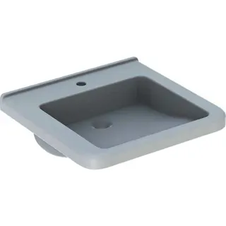 Geberit Renova Comfort Square Waschtisch barrierefrei 55x52,5cm, mit Hahnloch, ohne Überlauf, weiß KeraTect – Bild 2