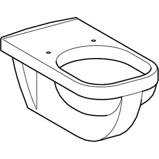 Geberit Renova Comfort Square WWC Flachspüler Ausld. 70cm, weiß, KeraTect – Bild 3