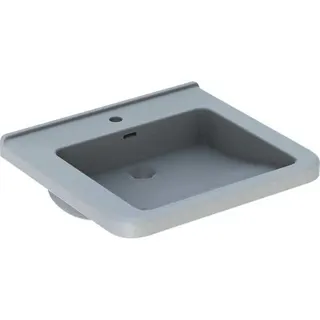Geberit Renova Comfort Square Waschtisch barrierefrei 60x55cm, mit Hahnloch, mit Überlauf, weiß, KeraTect – Bild 2