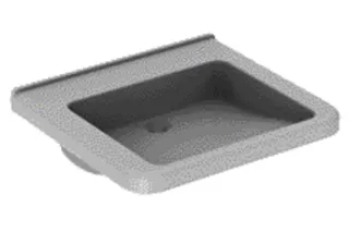 Geberit Renova Comfort Square Waschtisch barrierefrei 60x55cm, ohne Hahnloch, ohne Überlauf, weiß