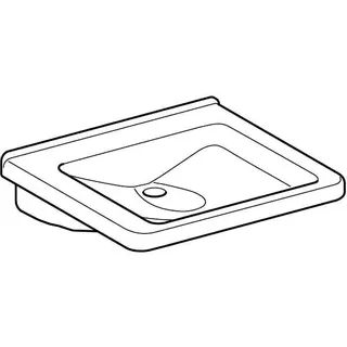 Geberit Renova Comfort Square Waschtisch barrierefrei 60x55cm, ohne Hahnloch, ohne Überlauf, weiß – Bild 3