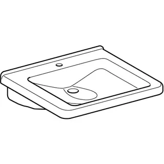 Geberit Renova Comfort Square Waschtisch barrierefrei 60x55cm, mit Hahnloch, ohne Überlauf, weiß, KeraTect – Bild 4