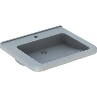 Geberit Renova Comfort Square Waschtisch barrierefrei 65x55cm, mit Hahnloch, ohne Überlauf, weiß – Bild 2