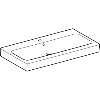 Geberit iCon Waschtisch, 90x48,5cm mit Hahnloch, mit Überlauf, weiß – Bild 5