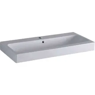 Geberit iCon Waschtisch, 90x48,5cm mit Hahnloch, mit Überlauf, weiß, KeraTect – Bild 2