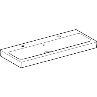 Geberit iCon Waschtisch, 120x48,5cm zwei Hl., mit Überlauf, weiß – Bild 3