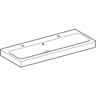 Geberit iCon Waschtisch, 120x48,5cm zwei Hl., mit Überlauf, weiß, KeraTect – Bild 3