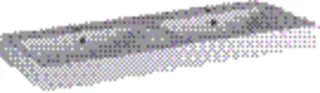 Geberit iCon Doppelwaschtisch, 120x48,5cm mit Hahnloch, mit Überlauf, weiß, KeraTect