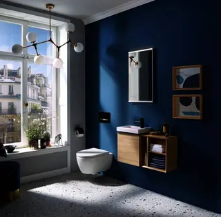 Geberit iCon Handwaschbecken, 38x28cm Hahnloch rechts, ohne Überlauf, weiß – Bild 3