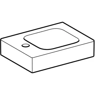 Geberit iCon Handwaschbecken, 38x28cm Hahnloch links, ohne Überlauf, weiß, KeraTect – Bild 3