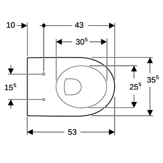 Geberit iCon Wand-WC Tiefspüler geschlossene Form, weiß – Bild 5