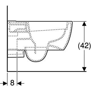 Geberit iCon Wand-WC Tiefspüler geschlossene Form, Rimfree, KeraTect – Bild 5