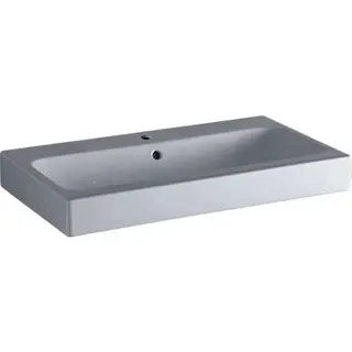 Geberit iCon Aufsatzwaschtisch, 75x48,5cm mit Hahnloch, mit Überlauf, weiß – Bild 2