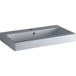 Geberit iCon Aufsatzwaschtisch, 75x48,5cm mit Hahnloch, mit Überlauf, weiß, KeraTect – Bild 2