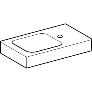 Geberit iCon HWB mit Ablagefläche, 53x31cm Hahnloch rechts, ohne Überlauf, weiß, KeraTect – Bild 3