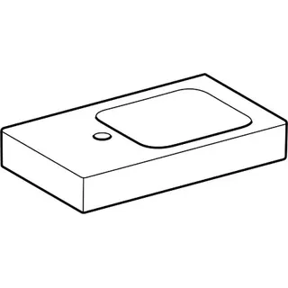 Geberit iCon HWB mit Ablagefläche, 53x31cm Hahnloch links, ohne Überlauf, weiß – Bild 3