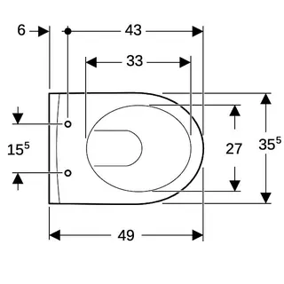 Geberit iCon WWC Tiefspüler, verk. Ausl. 49cm geschlossene Form, weiß, KeraTect – Bild 5