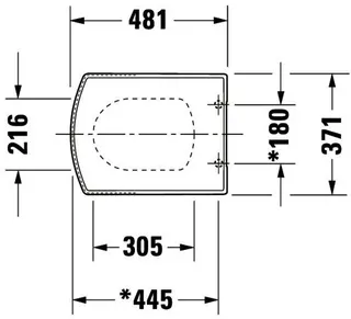 Duravit WC-Sitz Caro Weiß Scharniere Edelstahl – Bild 2