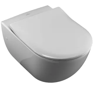 Villeroy & Boch Tiefspül-WC Subway 375x565x360mm Oval wandhängend Abgang waagerecht Weiß Alpin – Bild 2