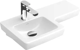 V&B Waschtisch Subway 2.0 63cm eckig Becken links 4115 6L 01 weiß
