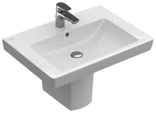 Waschtisch 650 mm, m.HL, m. ÜL more4YOU, topweiß – Bild 2