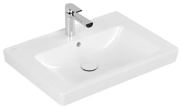 Waschtisch 650 mm für Möbel, m.HL, m. ÜL more4YOU, topweiß