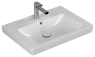 Waschtisch 650 mm für Möbel, m.HL, m. ÜL more4YOU, topweiß – Bild 4