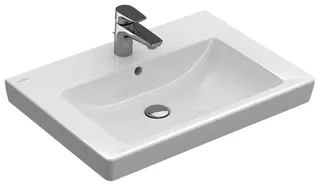 Villeroy & Boch Waschtisch Subway 2.0 650x470mm re-eckig 1HL. m. ÜL. Unterseite geschliffen Weiß Alpin – Bild 2