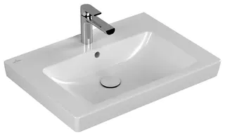 Villeroy & Boch Waschtisch Subway 2.0 650x470mm re-eckig 1HL. m. ÜL. Unterseite geschl. we Alpin cplus – Bild 2