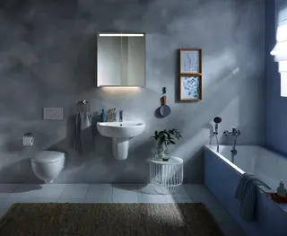 Geberit Renova Wand-WC Tiefspüler teilgeschlossene Form Rimfree, weiß Tect – Bild 3