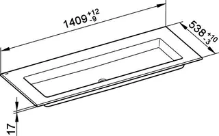 Keuco Keramik-Waschtisch Royal 60 32160, ohne Hanlochborhung, weiß – Bild 2