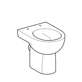 Geberit Renova Stand-WC Tiefspüler Abg. horiz., teilgeschlossene Form – Bild 2