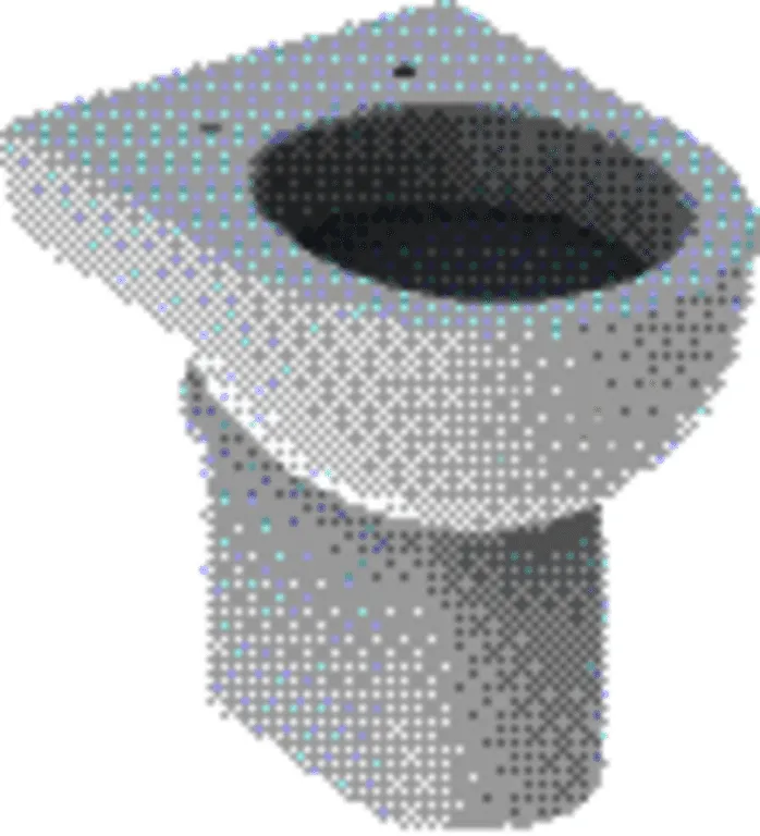 Geberit Renova Stand-WC Flachspüler Abg. horiz., teilgeschlossene Form, weiß