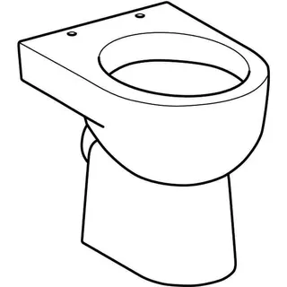 Geberit Renova Stand-WC Flachspüler Abg. horiz., teilgeschl. Form, weiß Tect – Bild 3
