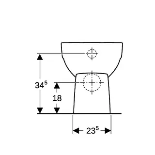 Geberit Renova Stand-WC Flachspüler Abg. horiz., teilgeschl. Form, weiß Tect – Bild 4