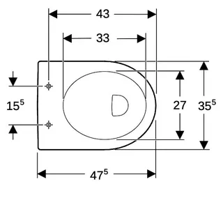 Geberit Renova Stand-WC Flachspüler Abg. horiz., teilgeschl. Form, weiß Tect – Bild 5